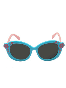 Stol'n Kids Blue and Pink Flower Oval Sunglasses - SWHF