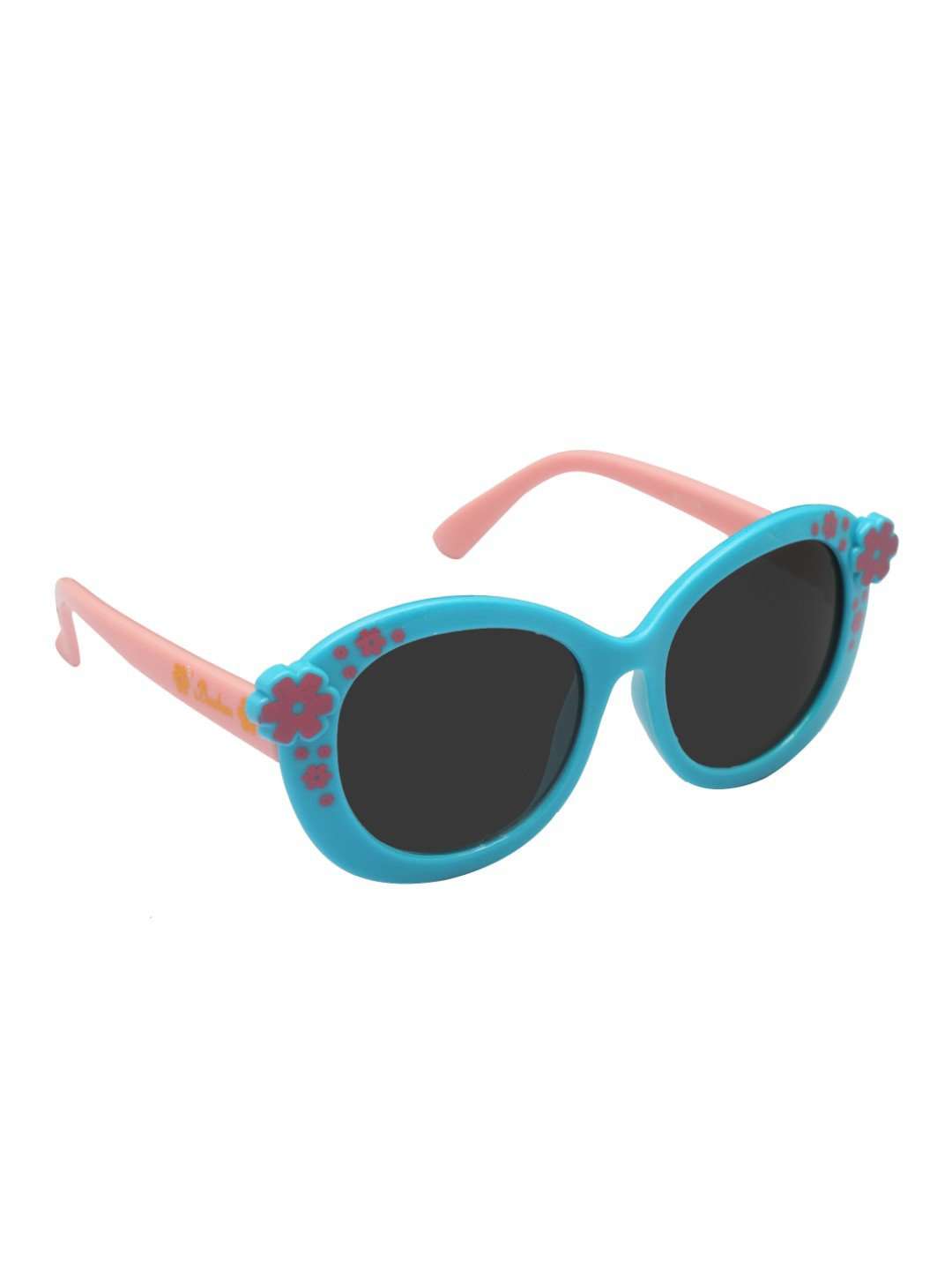Stol'n Kids Blue and Pink Flower Oval Sunglasses - SWHF