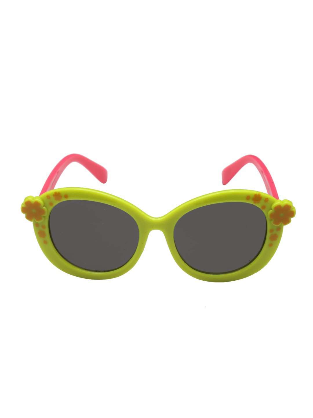 Stol'n Kids Green and Pink Flower Oval Sunglasses - SWHF