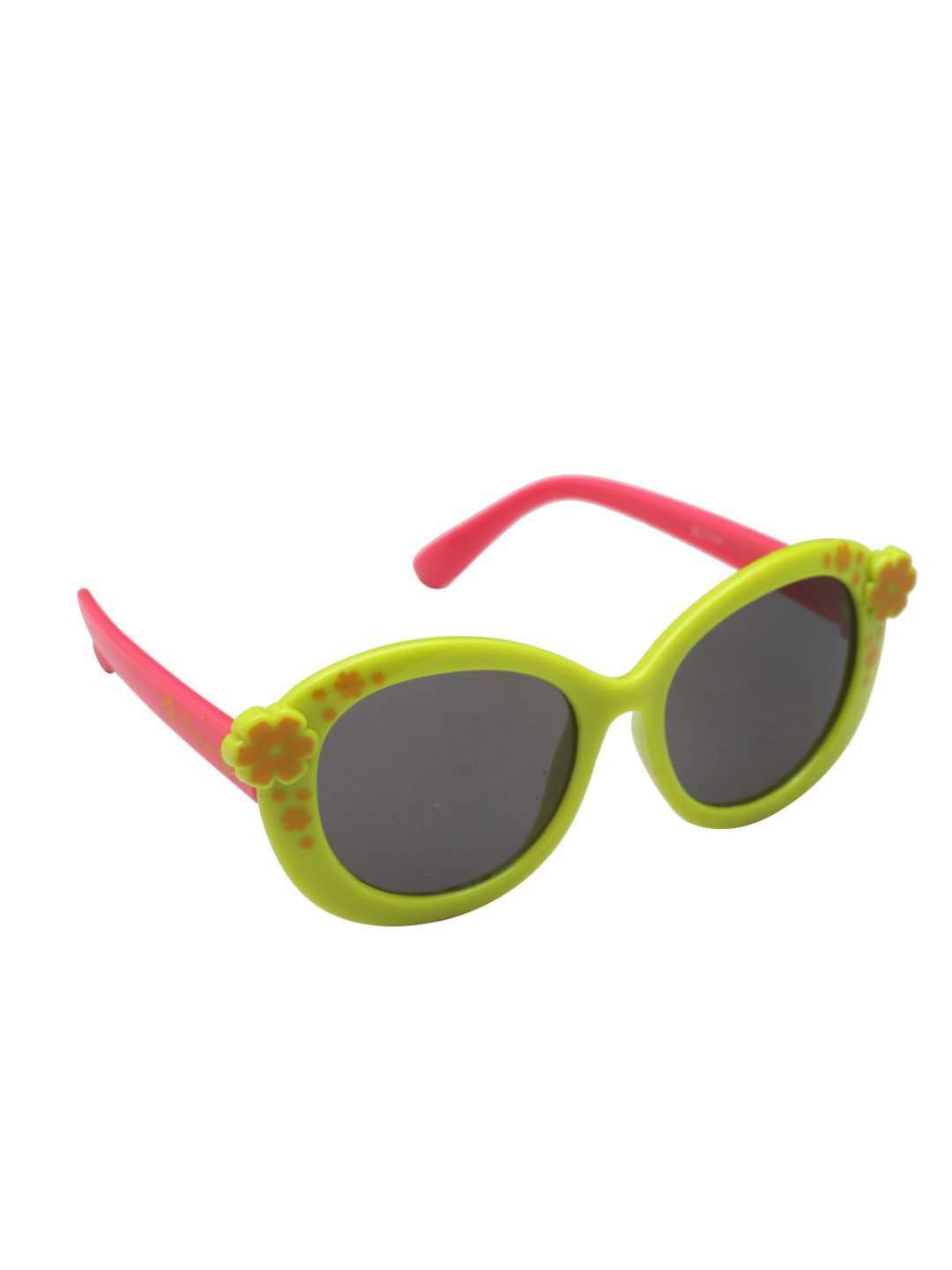 Stol'n Kids Green and Pink Flower Oval Sunglasses - SWHF