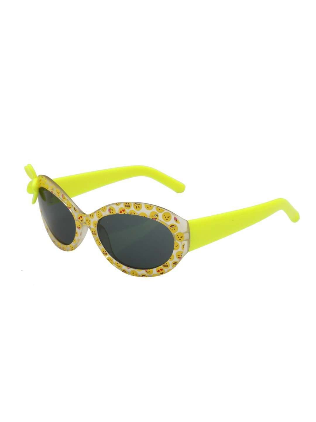 Stol'n Kids Yellow Printed Flower Applique Oval Sunglasses - SWHF