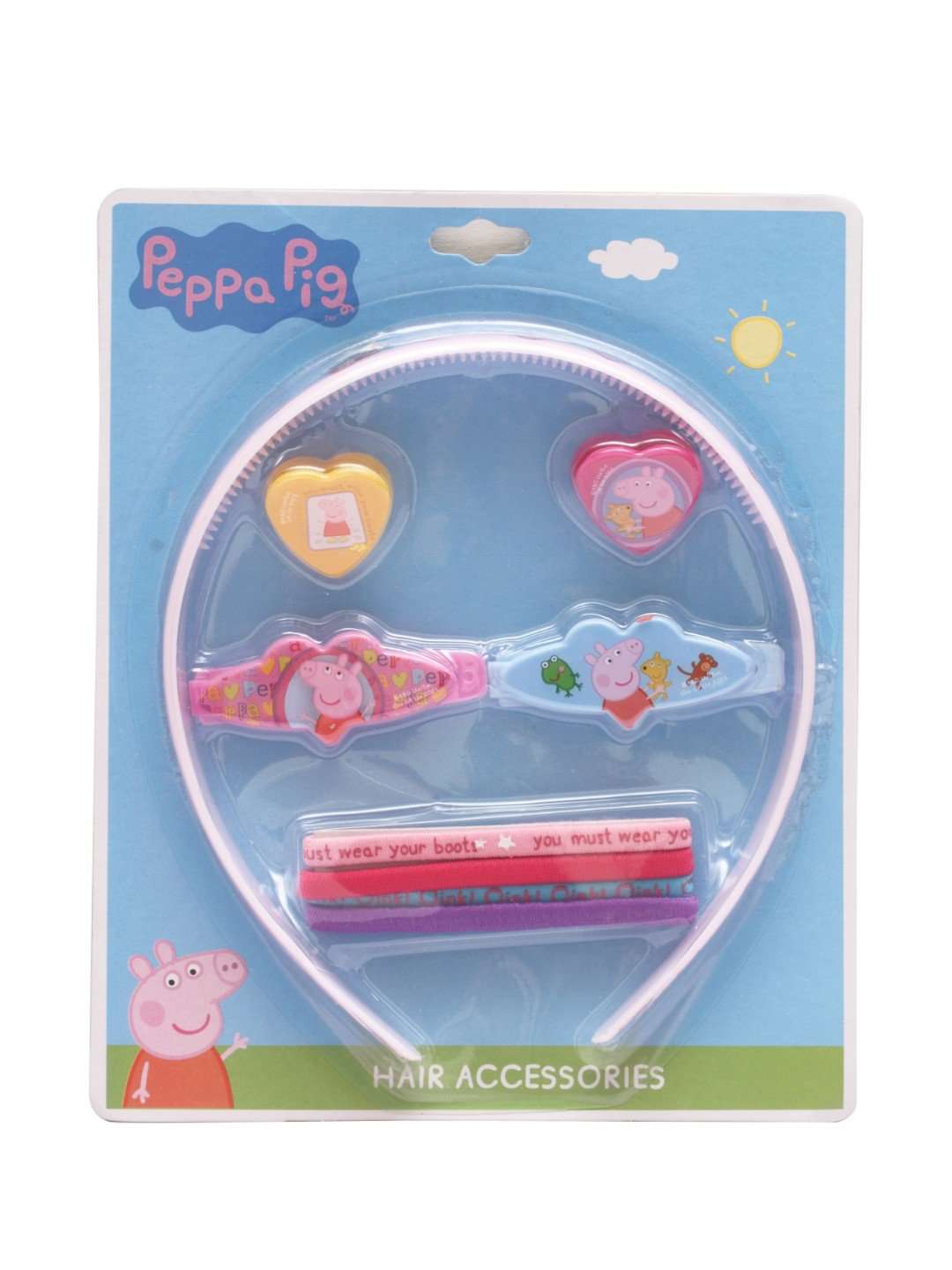 Stol'n Original Licensed Peppa Pig Set of Hairband,Rubberband and Hair clip :Multi - SWHF