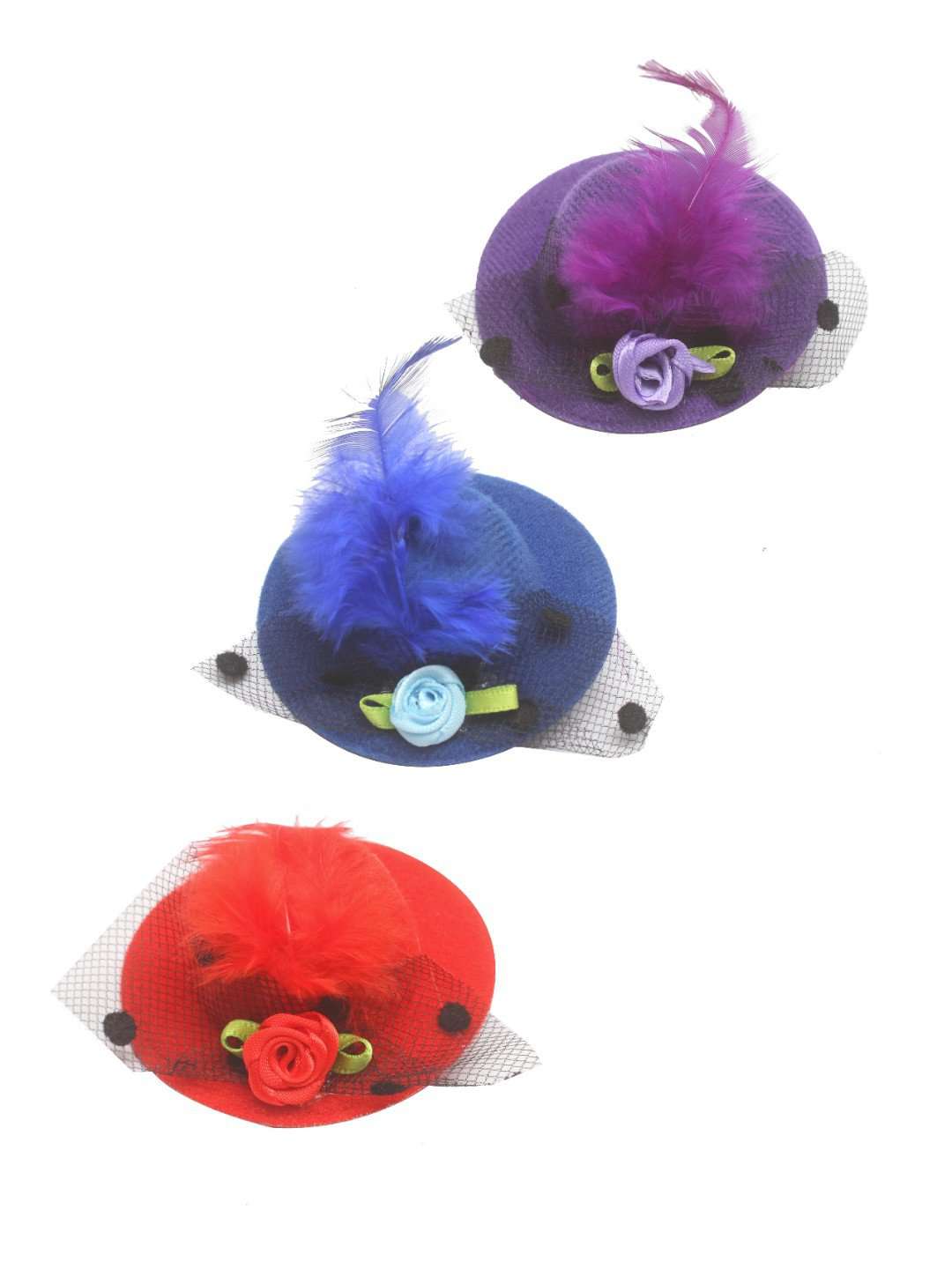 Stol'n Set of Purple, Blue and Red Hat Clip :Purple, Blue and Red - SWHF