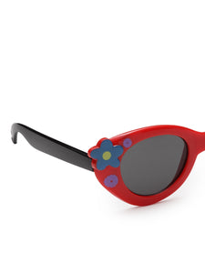 Stol'n Premium Attractive Fashionable UV-Protected Oval shape Sunglasses - Black and Red