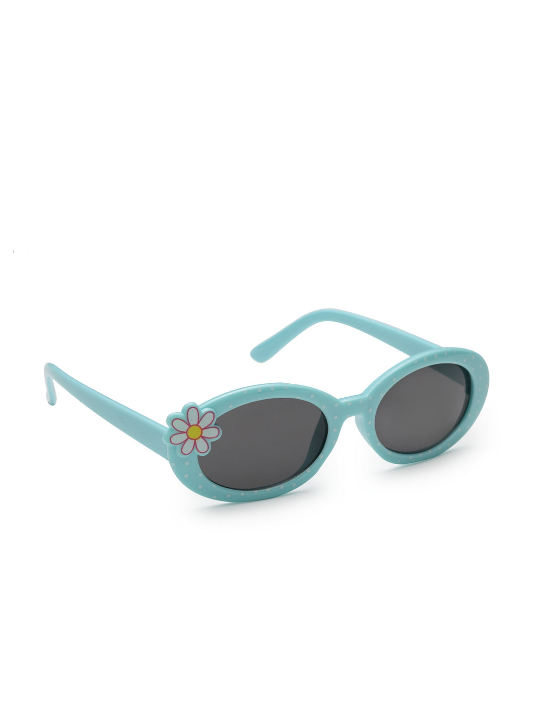 Stol'n Kids Yellow and Blue Bow Applique Rectangular Sunglasses Black and Green