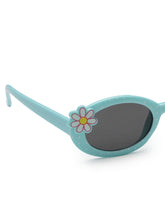 Load image into Gallery viewer, Stol&#39;n Kids Yellow and Blue Bow Applique Rectangular Sunglasses Black and Green
