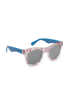 Stol'n Kids Yellow and Blue Bow Applique Rectangular Sunglasses Green and Pink