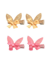 Load image into Gallery viewer, Stol&#39;n Set of Gold and Dark Pink Shiny Bunny Clip :Gold and Dark Pink - SWHF
