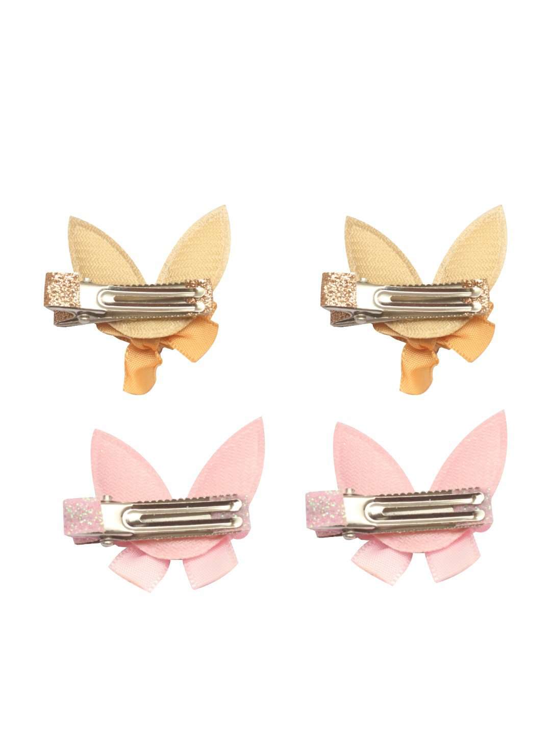 Stol'n Set of Gold and Light Pink Shiny Bunny Clip :Gold and Light Pink - SWHF