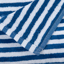 Load image into Gallery viewer, Turkish Bath Premium Cotton Cabana Shering Cabana Shering Stripe Bath and Pool Towel : Blue - SWHF
