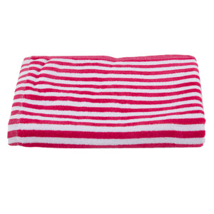 Turkish Bath Premium Cotton Cabana Shering Stripe Bath and Pool Towel : Pink - SWHF