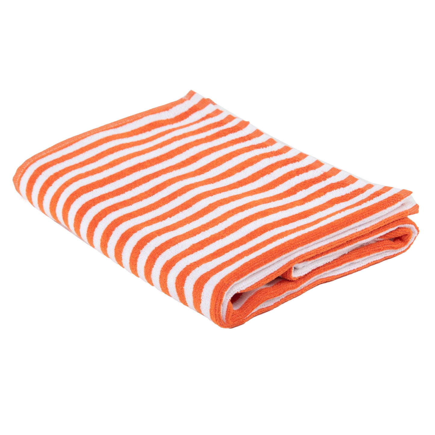 Turkish Bath Premium Cotton Cabana Shering Stripe Bath and Pool Towel : Orange - SWHF