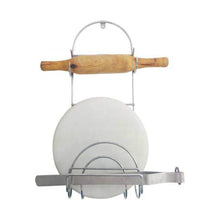 Load image into Gallery viewer, SWHF Rolling Pin Holder with Tong Steel Kitchen Rack (Steel)
