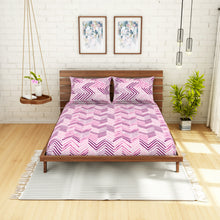 Load image into Gallery viewer, &lt;h4&gt;Spaces 104 TC Cotton Pink Double Bed Sheet with 2 Pillow Covers (Pink)&lt;/h4&gt;
